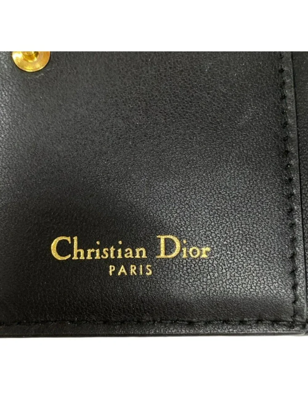 Dior Bifold Wallet Lucaro Black Leather